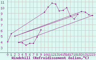 Courbe du refroidissement olien pour Neuhaus A. R.