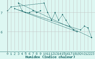 Courbe de l'humidex pour Neustadt am Kulm-Fil