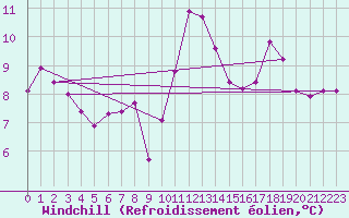 Courbe du refroidissement olien pour Amur (79)