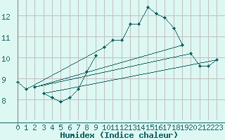 Courbe de l'humidex pour Chisineu Cris