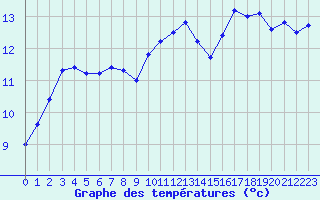 Courbe de tempratures pour Saint-Georges-d