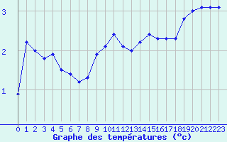 Courbe de tempratures pour Tata