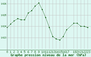 Courbe de la pression atmosphrique pour Negresti