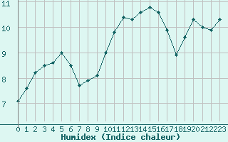 Courbe de l'humidex pour Le Talut - Belle-Ile (56)