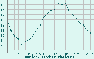 Courbe de l'humidex pour Salen-Reutenen