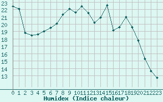 Courbe de l'humidex pour Le Puy - Loudes (43)