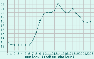 Courbe de l'humidex pour Cap Ferret (33)