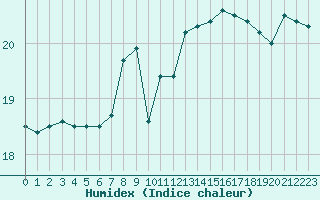 Courbe de l'humidex pour Leck