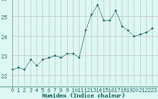 Courbe de l'humidex pour Pointe de Chassiron (17)