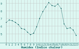 Courbe de l'humidex pour La Rochelle - Aerodrome (17)