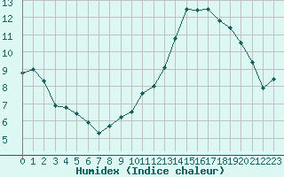 Courbe de l'humidex pour Selonnet - Chabanon (04)