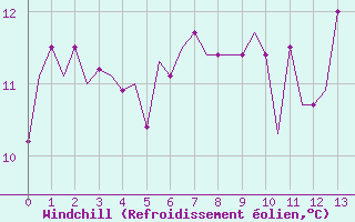 Courbe du refroidissement olien pour Platform P11-b Sea