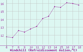 Courbe du refroidissement olien pour Blus (40)