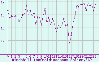 Courbe du refroidissement olien pour Platform K14-fa-1c Sea