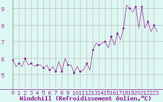 Courbe du refroidissement olien pour Euro Platform