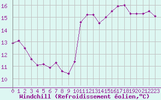 Courbe du refroidissement olien pour Cap Gris-Nez (62)