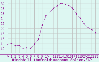 Courbe du refroidissement olien pour El Borma