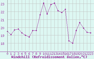 Courbe du refroidissement olien pour Leucate (11)
