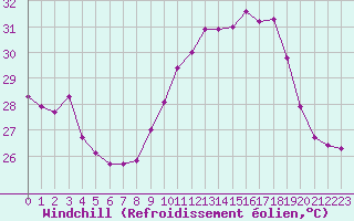 Courbe du refroidissement olien pour Leucate (11)