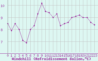 Courbe du refroidissement olien pour Leucate (11)