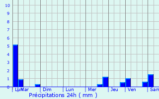 Graphique des précipitations prvues pour Prats-de-Mollo-la-Preste