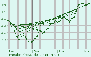 Graphe de la pression atmosphrique prvue pour Rizaucourt-Buchey
