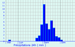 Graphique des précipitations prvues pour Orin