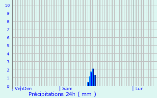 Graphique des précipitations prvues pour Palaja