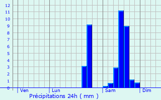 Graphique des précipitations prvues pour Saint-Germain-de-Salles