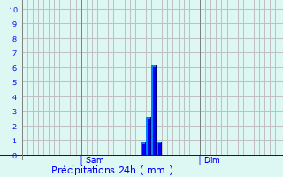 Graphique des précipitations prvues pour Vif