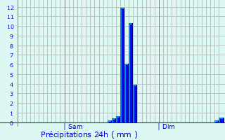 Graphique des précipitations prvues pour Le Collet d