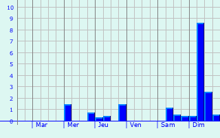 Graphique des précipitations prvues pour Nieder-Olm