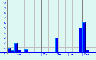 Graphique des précipitations prvues pour Kinel