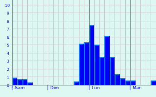 Graphe des précipitations prévues pour Le Fraysse Graphique des précipitations prévues pour Le Fraysse