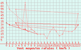 Courbe de la force du vent pour Alpinzentrum Rudolfshuette