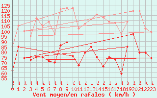 Courbe de la force du vent pour Mont-Aigoual (30)