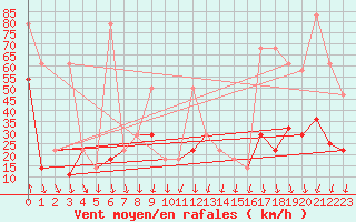 Courbe de la force du vent pour Alpinzentrum Rudolfshuette