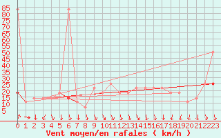 Courbe de la force du vent pour Alpinzentrum Rudolfshuette