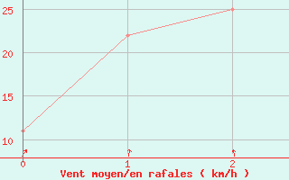 Courbe de la force du vent pour Alpinzentrum Rudolfshuette