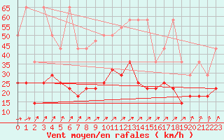 Courbe de la force du vent pour Wunsiedel Schonbrun