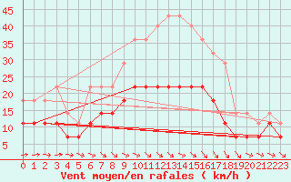 Courbe de la force du vent pour Sinnicolau Mare