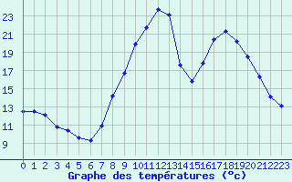 Courbe de tempratures pour Pertuis - Le Farigoulier (84)