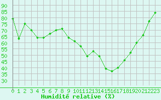 Courbe de l'humidit relative pour Rochefort Saint-Agnant (17)