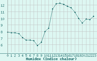 Courbe de l'humidex pour Nice (06)