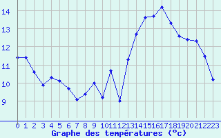 Courbe de tempratures pour Jan (Esp)