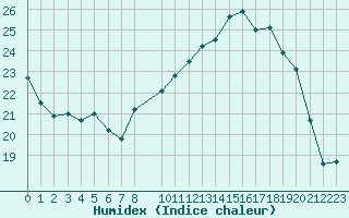 Courbe de l'humidex pour Bulson (08)