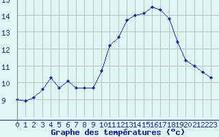 Courbe de tempratures pour Mont-Aigoual (30)