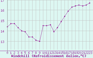 Courbe du refroidissement olien pour La Chapelle-Montreuil (86)