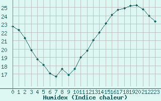 Courbe de l'humidex pour Jan (Esp)