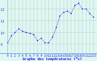 Courbe de tempratures pour Mont-Aigoual (30)